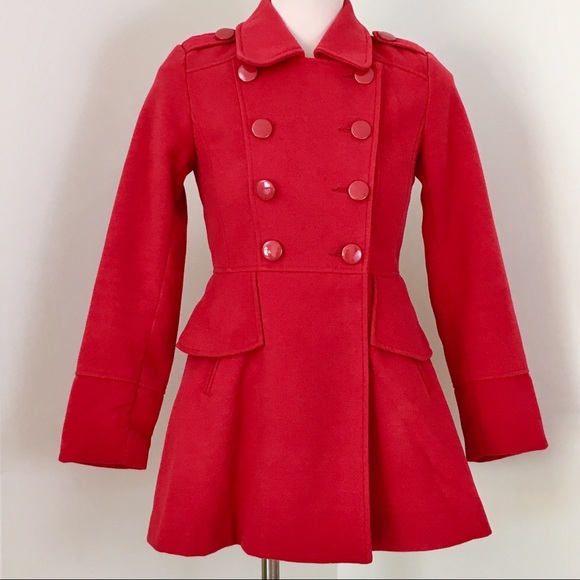 Coffeshop kids Jackets & Blazers - Red peplum coat fits women’s small
